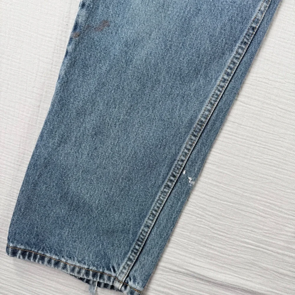 Vintage Levis 505 Jeans 36x30 (35x30) Y2k Distressed Black Batwing 1998 90s Punk